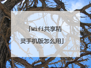 Wifi共享精灵手机版怎么用