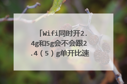 Wifi同时开2.4g和5g会不会跟2.4（5）g单开比速度有很大的差距？