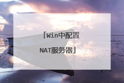 Win中配置NAT服务器