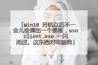 Win10 开机以后不一会儿会弹出一个黑框,usoclient.exe 一闪而过。这东西对电脑有