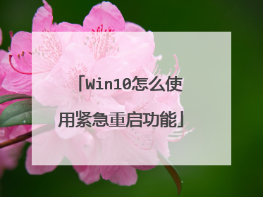 Win10怎么使用紧急重启功能