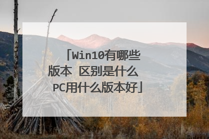 Win10有哪些版本 区别是什么 PC用什么版本好