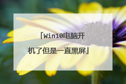 Win10电脑开机了但是一直黑屏