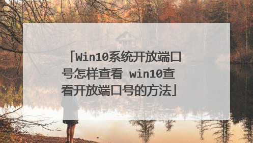 Win10系统开放端口号怎样查看 win10查看开放端口号的方法