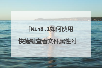 Win8.1如何使用快捷键查看文件属性?