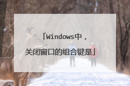 Windows中，关闭窗口的组合键是