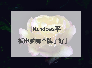 Windows平板电脑哪个牌子好