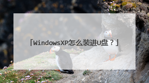 WindowsXP怎么装进U盘？
