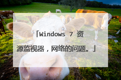 Windows 7 资源监视器,网络的问题。
