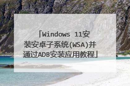 Windows 11安装安卓子系统(WSA)并通过ADB安装应用教程