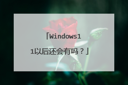 Windows11以后还会有吗?