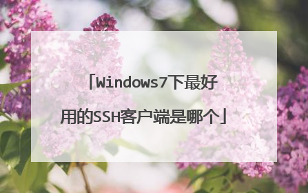 Windows7下最好用的SSH客户端是哪个