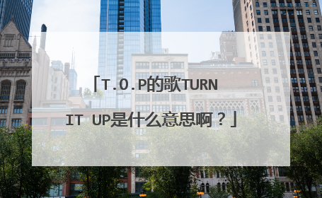 T.O.P的歌TURN IT UP是什么意思啊？