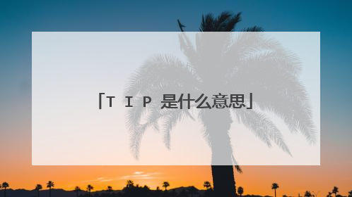 T I P 是什么意思