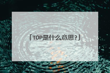 TOP是什么意思?