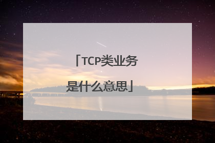 TCP类业务是什么意思