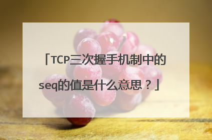 TCP三次握手机制中的seq的值是什么意思？