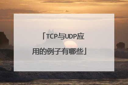 TCP与UDP应用的例子有哪些