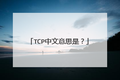 TCP中文意思是?