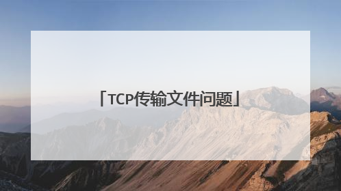 TCP传输文件问题