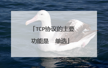 TCP协议的主要功能是  单选