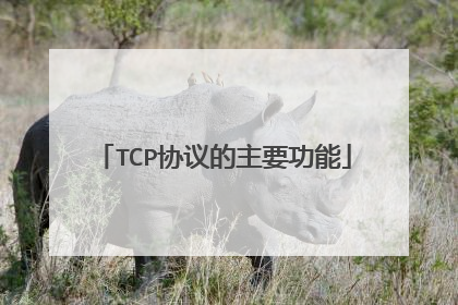 TCP协议的主要功能