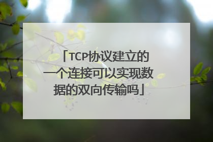 TCP协议建立的一个连接可以实现数据的双向传输吗