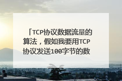 TCP协议数据流量的算法，假如我要用TCP协议发送100字节的数据，那么怎么计算它实际用的流量是多少？