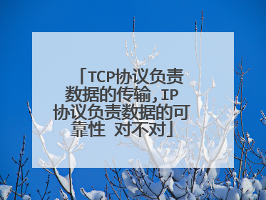 TCP协议负责数据的传输,IP协议负责数据的可靠性 对不对