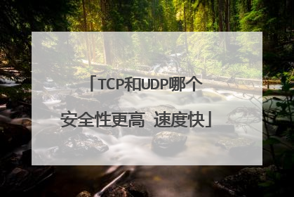 TCP和UDP哪个安全性更高 速度快