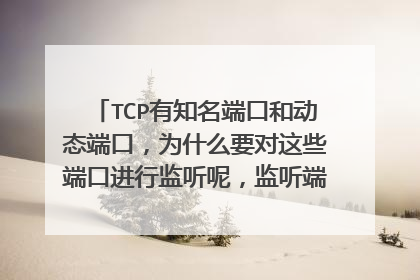 TCP有知名端口和动态端口，为什么要对这些端口进行监听呢，监听端口能起到什么作用