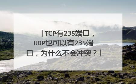 TCP有235端口，UDP也可以有235端口，为什么不会冲突？