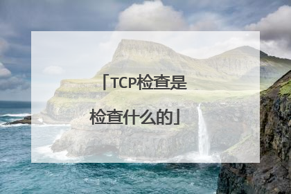 TCP检查是检查什么的