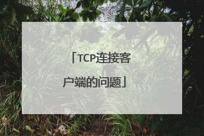 TCP连接客户端的问题