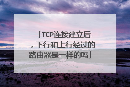 TCP连接建立后,下行和上行经过的路由器是一样的吗