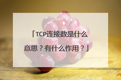 TCP连接数是什么意思？有什么作用？