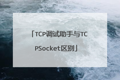 TCP调试助手与TCPSocket区别