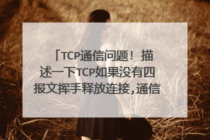 TCP通信问题! 描述一下TCP如果没有四报文挥手释放连接,通信过程会发生什么情？