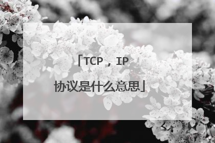 TCP，IP 协议是什么意思