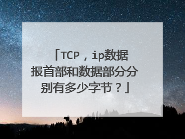 TCP,ip数据报首部和数据部分分别有多少字节?