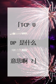 TCP UDP 是什么意思啊 ?