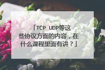 TCP UDP等这些协议方面的内容,在什么课程里面有讲?