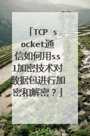 TCP socket通信如何用ssl加密技术对数据包进行加密和解密?