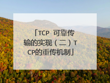 TCP 可靠传输的实现(二)TCP的重传机制