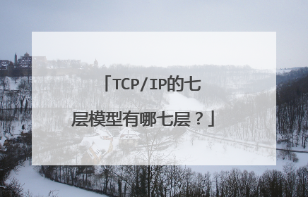 TCP/IP的七层模型有哪七层？