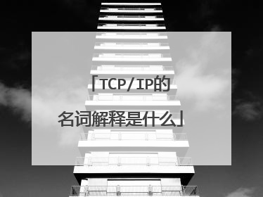 TCP/IP的名词解释是什么