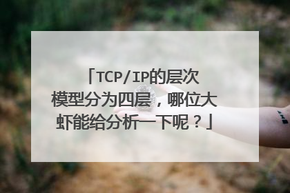 TCP/IP的层次模型分为四层,哪位大虾能给分析一下呢?