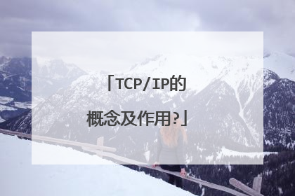 TCP/IP的概念及作用?