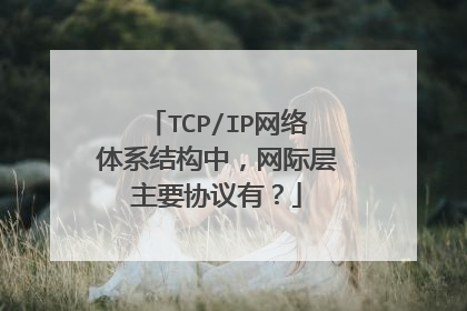 TCP/IP网络体系结构中,网际层主要协议有?
