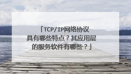 TCP/IP网络协议具有哪些特点?其应用层的服务软件有哪些?